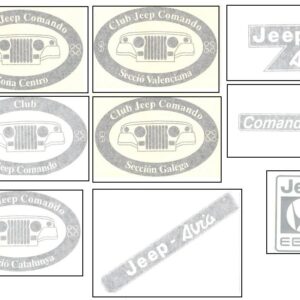 Pegatinas Jeep Comando S - Zonas