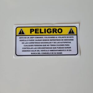 Pegatina peligro